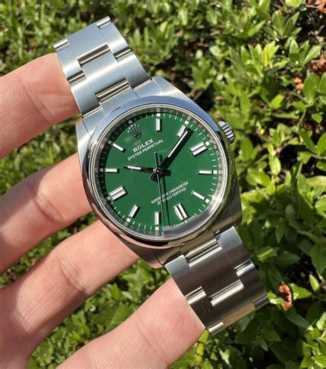 rolex oyster perpetual green glass|used rolex oyster perpetual for sale.